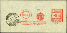 1932. “Conferencia Internacional Telegráfica Y Radiotelegráfica.Madrid 1932” Carta Cda A D. Gerardo Abad Conde - Ongebruikt