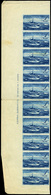 Ed. * 775 S/D Tira De 10. Borde Hoja Con Leyenda “Correo Submarino. 50 Sellos De 1pts” Raro En Esta Condición. - Unused Stamps