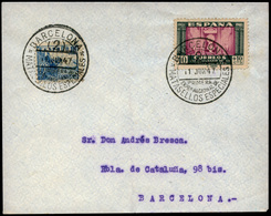 Ed. 831+998 - Carta Cda Con Rarísimo Mat. Gomis 143 “Barcelona 11/Jun/47. Primera Expos. Matasellos Especiales” - Nuevos