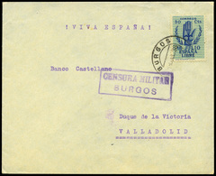 Ed. 853 - Cda De “Burgos 19/Jul/38” A Valladolid. (Hay Llegada). - Nuevos