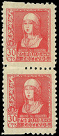 Ed. *** 857dw Pareja Vertical, Variedad Dentado Incompleto Por Peine Roto. Lujo. - Unused Stamps