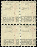 Ed. *** 866ic Bl. 4 Variedad Color Negro Calcado. Precioso - Unused Stamps