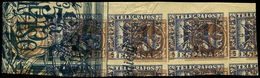 Ed. ** 915 Tira 6 - Preciosa Y Rara Prueba Impresión Sobre Cartulina Con Sellos Telegrama En Anverso Y Reverso. Lujo. - Unused Stamps