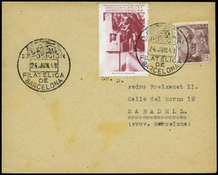 Ed. 923+viñeta - Carta Cda Con Mat. Gomis 167 + Viñeta “Monumento A J. Sallares Y Pla” - Unused Stamps
