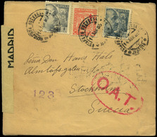 Ed. 927-930+984 - 1945. Marca De Re-encaminamiento. Carta Cda De “Madrid 16/IV/45” A Suecia. - Neufs