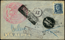 Ed. 999 - 1947. Carta Cda Correo Aereo, De Barcelona A Lisboa. Al No Encontrar Dirección De Destino Fué Devuelta - Ungebraucht