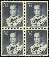 Ed. *** 1102 Bl.4 - Con Las Siguientes Variedades : 1102Tb+1102tc+1102it. Lujo.Interesante.Cat.+125€ - Unused Stamps