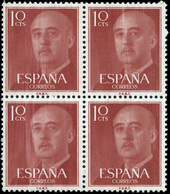 Ed. *** 1143 Bl.4 Variedad Rayas De Impresión Atravesando Los 4 Sellos. - Unused Stamps