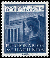 ** 1960. 3 Valores Emitidos Por La F.N.M.T. “Colegio De Huérfanos Funcionarios Hacienda” (1-5-25 Ptas) Raro. - Unused Stamps