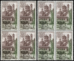 Ed. *** 1494 - Conjunto De 2 Bloques De 4, 1 Variedad La Fuente Es Color Verde. No Reseñado. - Unused Stamps