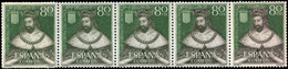 Ed. *** 1522 Tira 5 - 1963. Borde Hoja Con La Variedad Impresión Falta Un Color Afectando Gradualmente A Los Sellos. - Unused Stamps