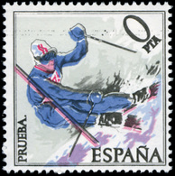 Ed. *** 2408a - 1977. “Copa Mundo Esqui” Prueba Realizada Por La F.N.M.T. “0 Ptas” Lujo. - Unused Stamps