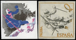 *** 5 Sellos Diferentes Colores Y S/D. Primera Prueba De La Monarquia. - Unused Stamps