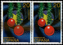 Ed. *** 2925 Pareja. Variedad Gran Mancha Color Dorado - Unused Stamps