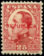 ELR Almeria - Ed. ** 7hcc Cambio Color Sobrecarga “rojo”. Raro. Marquilla Galvez. - Republican Issues