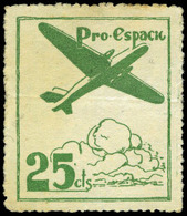 Ed. * 2162 “25Cts. Pro Espacio” Muy Raro. - Spanish Civil War Labels