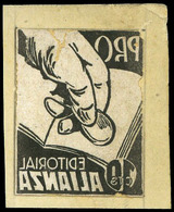 Ed. *** 2180S Prueba De Espejo Sobre Papel Cartón.Rara - Spanish Civil War Labels