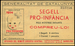 Ed. *** C3062 Carnet Completo (Pro Infancia).Muy Raro - Vignettes De La Guerre Civile