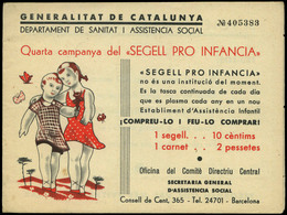 Ed. *** C3067 Carnet Completo 20 Sellos Con Bandeletas Publicitarias. Raro. - Spanish Civil War Labels