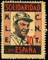 Ed. * 1757 “10F. Durruti. Solidaridad Por España” Rarísimo. - Verschlussmarken Bürgerkrieg