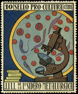 Ed. ** 1972 “Pro Cultura” (Microscopio).Muy Raro - Vignette Della Guerra Civile