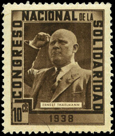 Ed. ** 172/81 “Congreso Nacional Solidaridad” 10 Valores Castaño. - Vignetten Van De Burgeroorlog