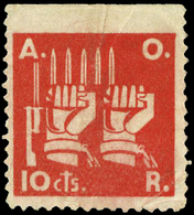 * S/Cat. “A-O-R 10Cts.” No Cat. Muy Rara - Spanish Civil War Labels