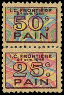 *** S/Cat. Extranjeras. “1C. Frontiere” 2 Valores. “25 G. Pain 50G. Pain 2º Semestre 46.Pain” - Spanish Civil War Labels