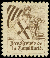 Ed. ** 3337 “Pro Revisió De La Constitució” Raro - Spanish Civil War Labels