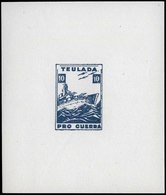 Ed. *** All. 7/10 Alicante.TEULADA. 4 HB. Lujo - Spanish Civil War Labels