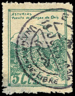 0 ASTURIAS. “Puente De Cangas De Onis 5Cts.” Verde. Escaso. - Verschlussmarken Bürgerkrieg