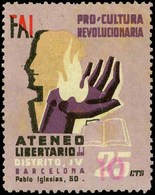 Ed. * All. 39 BARCELONA. “Pro Cultura Revolucionaria”. Raro. - Spanish Civil War Labels