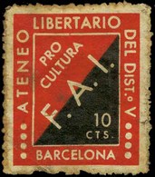 Ed. * All. 64 BARCELONA. “10Cts.Ateneo Libertario” - Viñetas De La Guerra Civil