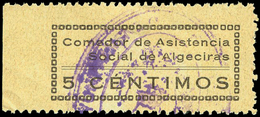 Ed. 0 All. 6 Cádiz. ALGECIRAS. Raro - Spanish Civil War Labels