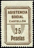 Ed. *** All.46/9 CASTELLÓN. “Asistencia Social” Lujo. - Verschlussmarken Bürgerkrieg