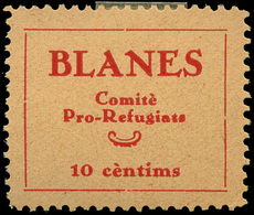 Ed. ** 245 Gerona. BLANES. “Pro Refugiados” - Spanish Civil War Labels