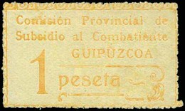 Ed. *** 29/32 GUIPUZCOA. “Subsidio Al Combatiente” Raros. - Viñetas De La Guerra Civil