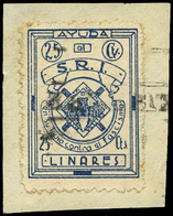 Ed. 0 3 Jaen.LINARES. 25Cts. Azul. “S.R.I. Linares” Muy Raro. - Vignetten Van De Burgeroorlog