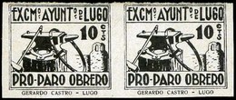 Ed. * All.38 Par. S/D LUGO. Pareja S/D. Rara. - Spanish Civil War Labels