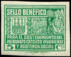 Ed. ** 772S Lugo. VIVERO. S/D. No Cat. Raro. - Spanish Civil War Labels