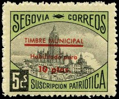 *** S/Cat. SEGOVIA. Similar All. 94. “10 Ptas. Habilitado Para” - Spanish Civil War Labels