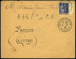1940. “Montesquieu-Volvestre 8-10-40” Y Cda Al “545 Cia De T.E. (trabajadores Españoles) En Pamiers - Military Service Stamp