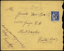 1941. “Ubaye 22-1-41” Remite “542 Groupe De T.E.” A Montdauphin “545 Groupe T.E.” Correspondencia Entre Campos - Military Service Stamp