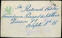 Carta Con Membrete “Frente Y Hospitales” Cda Al Frente Con Marca “Zapadores Militares. 10 Compañia” - Emissions Nationalistes