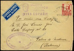 Ed. 823 - Carta Correo Aereo De Espinosa De Henares (Guadalajara) A Palma De Mallorca - Nationalistische Ausgaben