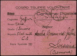 T.P. 1939.Color Rosa. “Corpo Truppe Volontarie Cartulina Postale In Franchigia. Posta Speciale 500”. Lujo. - Lettres & Documents