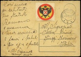 T.P. 1937. Tarjeta Postal Con Viñeta De Requetés Y Cda A Italia Con Fechador “Uff. Postale Speciale-4- 26/07/37” - Covers & Documents