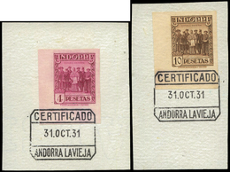 Ed. 24/6 S/D Borde Hoja. Sobre Fragmento Con Fechador “Certificado 31/Oct/31” Muy Raro Y Lujo. Cat. +720€ - Altri & Non Classificati