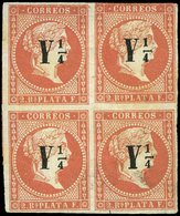 Ed. * 10 Bl.4 1860. Habilitado. Bonito Bloque. Rarísimos Los Múltiples En Esta Emisión. Cert. GRAUS. Cat. +3.200€ - Cuba (1874-1898)