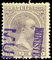 Ed. *** 123 Sobrecarga “Ministerio/Ultramar. Muestras” Precioso. - Cuba (1874-1898)